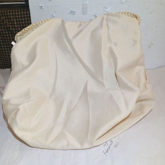 Large Knotted 90's Natural Straw Tote - Picture 4 of 4